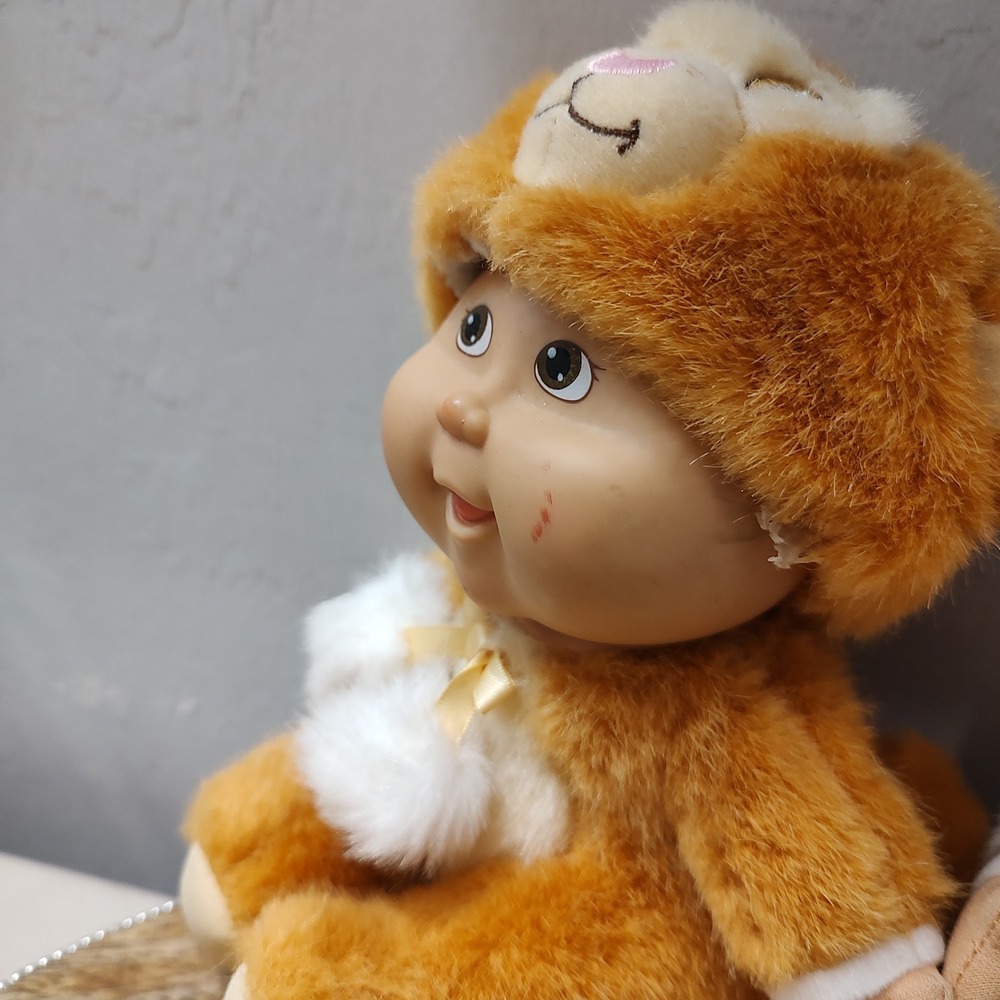 25th Anniversary Cabbage Patch Kids Lot Cat And Lion Doll 2008 Snugglies - Picture 3 of 16